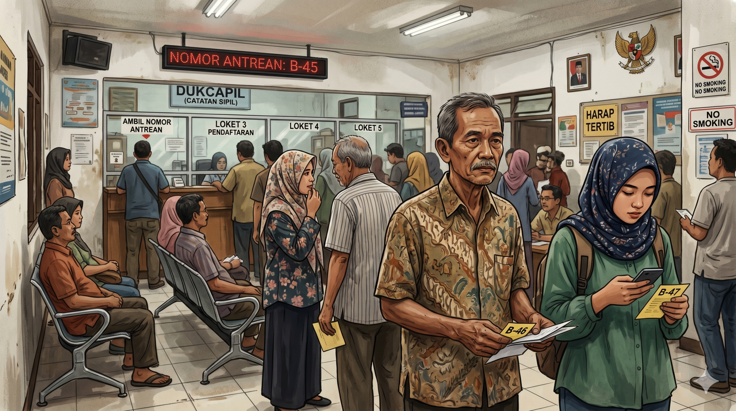 Ilustrasi pelayanan publik digital di desa yang masih mengalami kendala