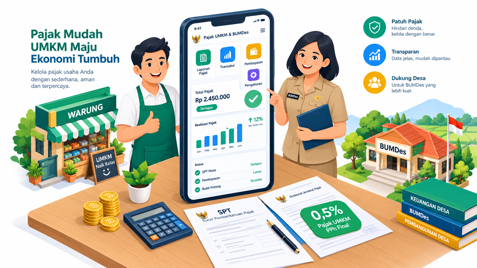 Panduan Pajak BUMDes dan UMKM via Portal Coretax